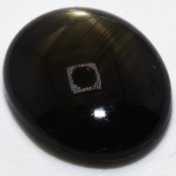 $1,250 3.42CT Loose Natural Black Star Sapphire, Cabochon Cut 10.21x8.35MM - Picture 6 of 7